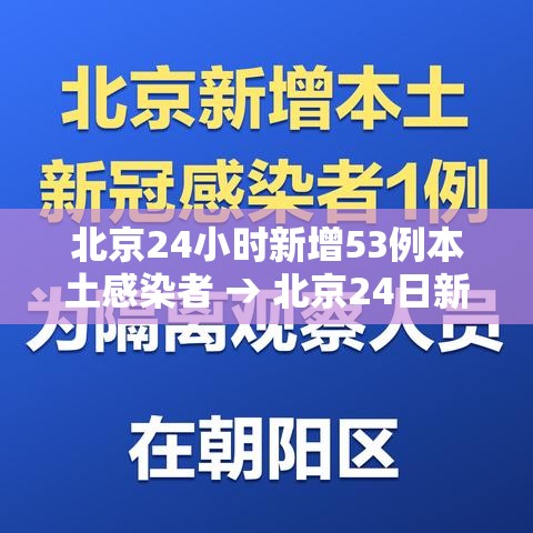 北京24小时新增53例本土感染者 → 北京24日新增