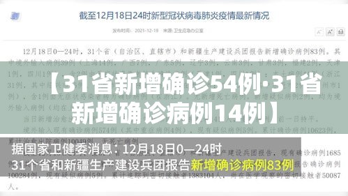 【31省新增确诊54例·31省新增确诊病例14例】