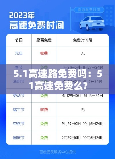 5.1高速路免费吗：51高速免费么?