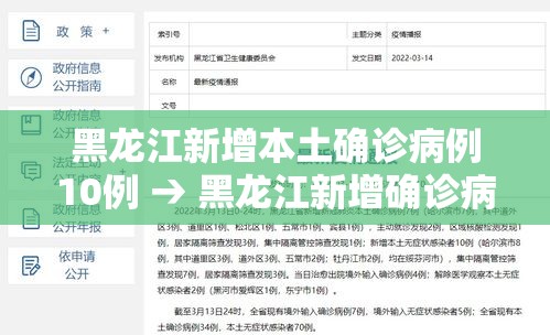 黑龙江新增本土确诊病例10例 → 黑龙江新增确诊病例2841例