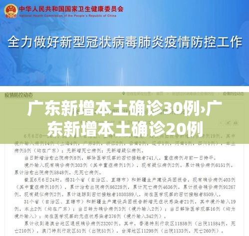 广东新增本土确诊30例›广东新增本土确诊20例