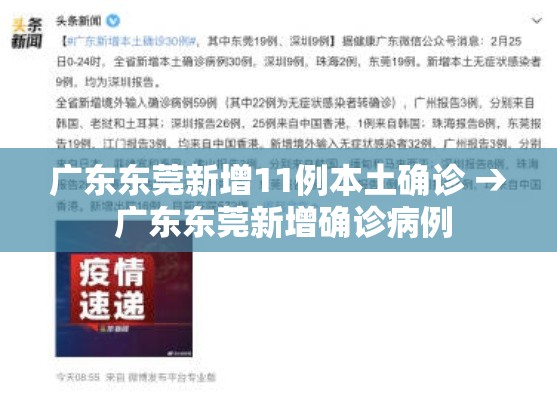 广东东莞新增11例本土确诊 → 广东东莞新增确诊病例