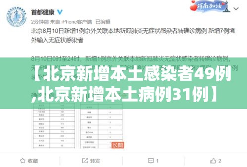 【北京新增本土感染者49例,北京新增本土病例31例】