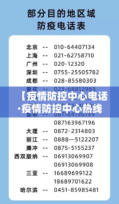 【疫情防控中心电话·疫情防控中心热线】