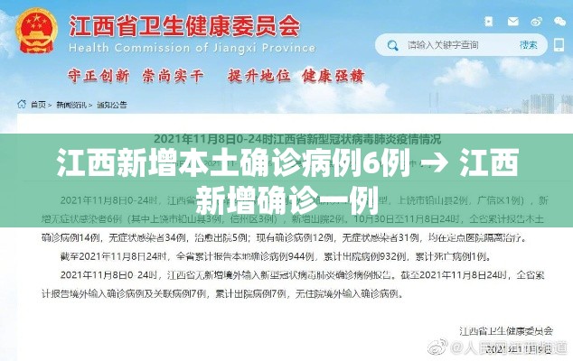 江西新增本土确诊病例6例 → 江西新增确诊一例