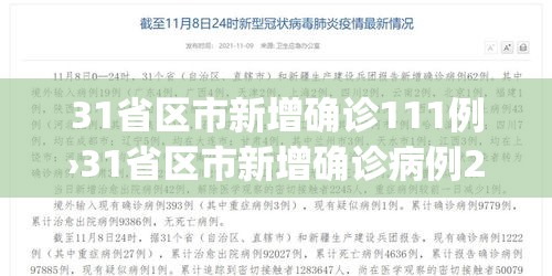 31省区市新增确诊111例›31省区市新增确诊病例21例_