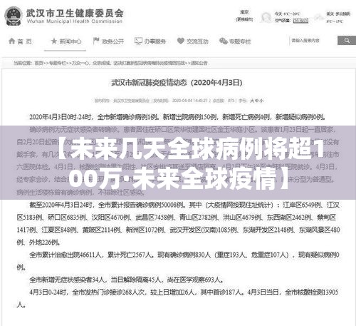 【未来几天全球病例将超100万·未来全球疫情】