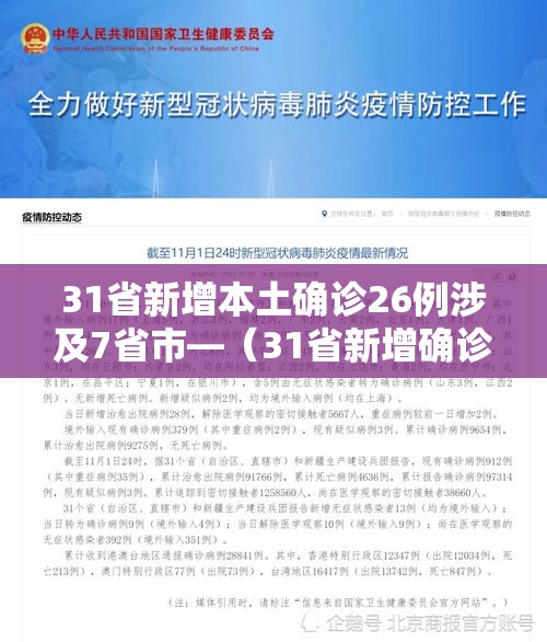 31省新增本土确诊26例涉及7省市—(31省新增确诊22例其中本土12例) 31省新增本土确诊26例涉及7省市—(31省新增确诊22例其中本土12例)