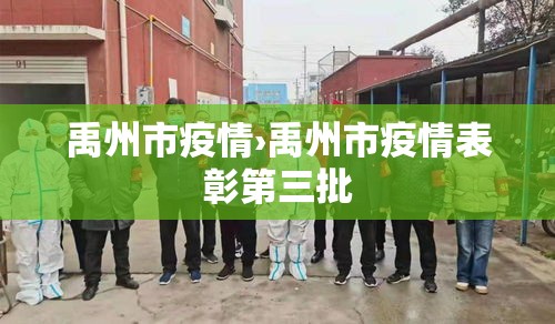 禹州市疫情›禹州市疫情表彰第三批