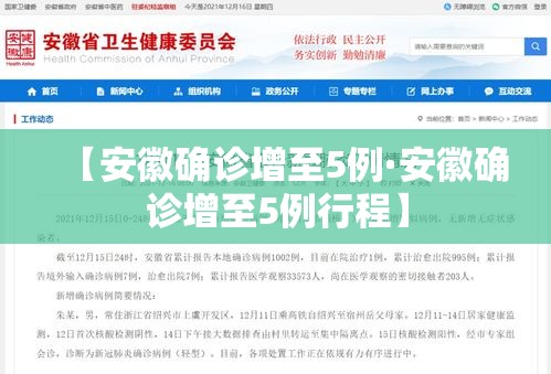 【安徽确诊增至5例·安徽确诊增至5例行程】