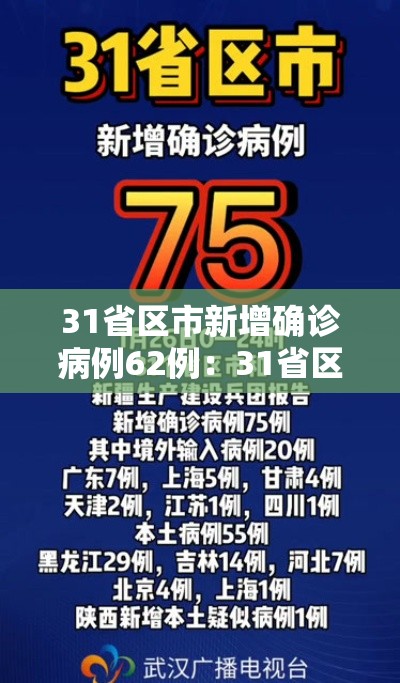 31省区市新增确诊病例62例：31省区市新增确诊32例
