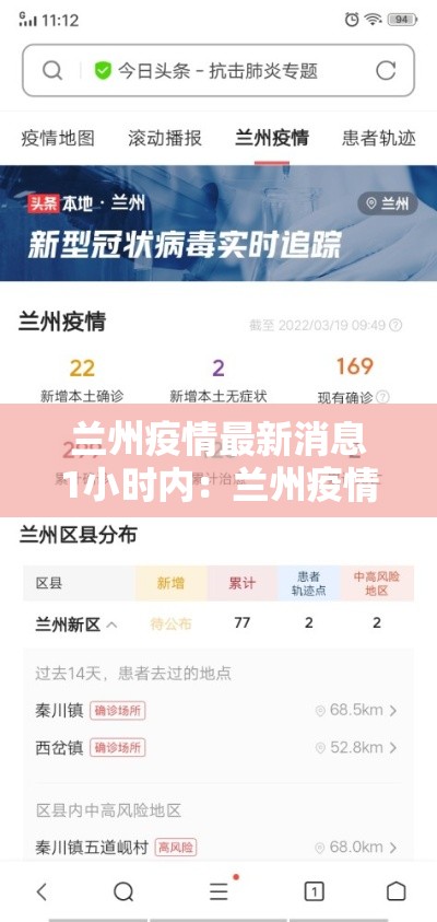 兰州疫情最新消息1小时内：兰州疫情最新消息公布