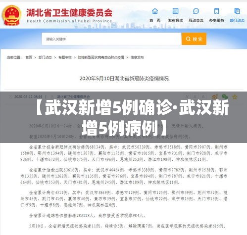 【武汉新增5例确诊·武汉新增5例病例】