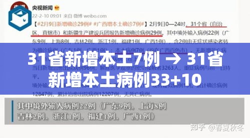 31省新增本土7例 → 31省新增本土病例33+10