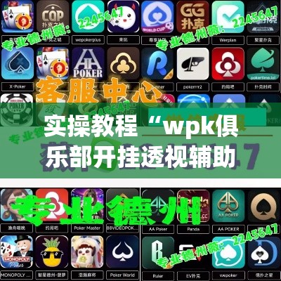 实操教程“wpk俱乐部开挂透视辅助挂	”科技辅助神器手机版教程