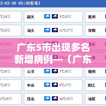 广东5市出现多名新增病例—（广东新增5例详情）