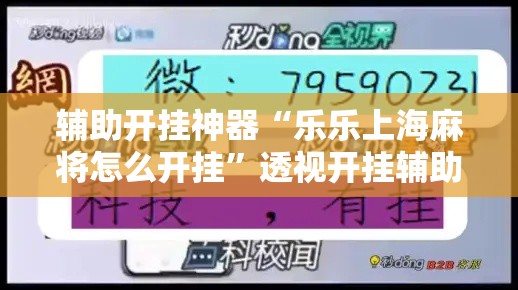 辅助开挂神器“乐乐上海麻将怎么开挂	”透视开挂辅助教程