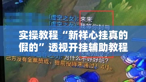 实操教程“新祥心挂真的假的”透视开挂辅助教程