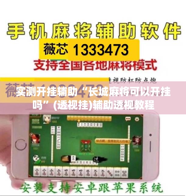实测开挂辅助“长城麻将可以开挂吗”(透视挂)辅助透视教程