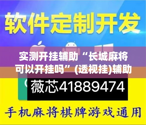 实测开挂辅助“长城麻将可以开挂吗	”(透视挂)辅助透视教程