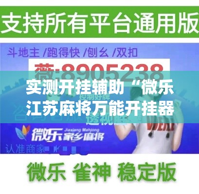 实测开挂辅助“微乐江苏麻将万能开挂器”(透视挂)辅助透视教程
