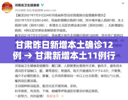 甘肃昨日新增本土确诊12例 → 甘肃新增本土11例行动轨迹 甘肃昨日新增本土确诊12例 → 甘肃新增本土11例行动轨迹