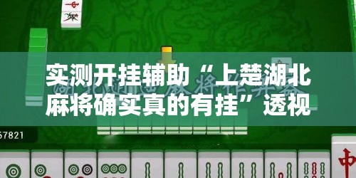 实测开挂辅助“上楚湖北麻将确实真的有挂”透视开挂辅助教程