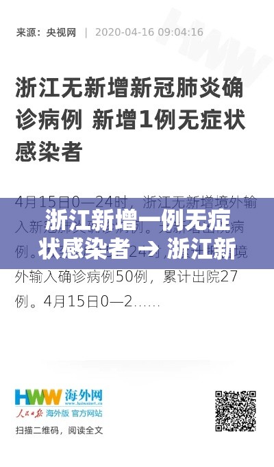 浙江新增一例无症状感染者 → 浙江新增无症状本土病例 浙江新增一例无症状感染者 → 浙江新增无症状本土病例