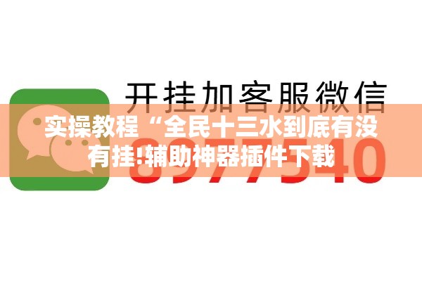 实操教程“全民十三水到底有没有挂!辅助神器插件下载 实操教程“全民十三水到底有没有挂!辅助神器插件下载