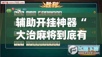 辅助开挂神器“大治麻将到底有没有挂”透视开挂辅助教程