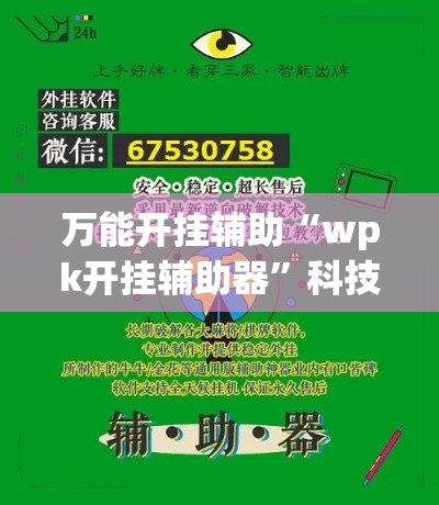 万能开挂辅助“wpk开挂辅助器”科技辅助神器手机版教程