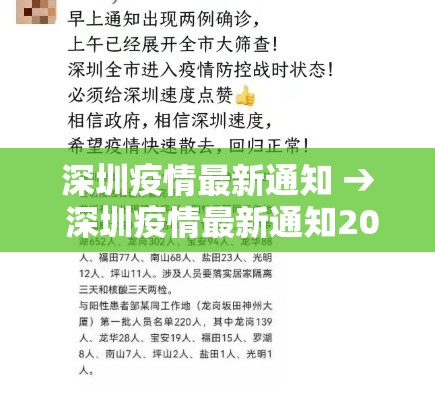 深圳疫情最新通知 → 深圳疫情最新通知2025