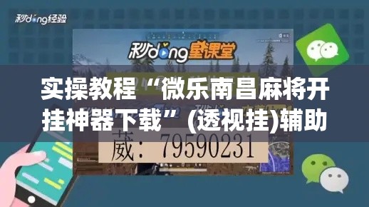实操教程“微乐南昌麻将开挂神器下载”(透视挂)辅助透视教程