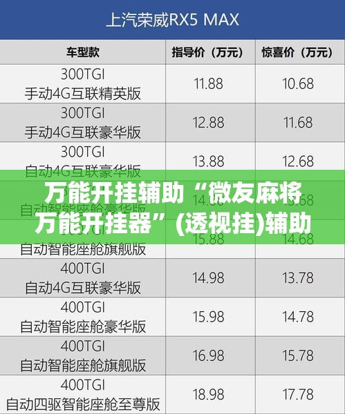 万能开挂辅助“微友麻将万能开挂器”(透视挂)辅助透视教程