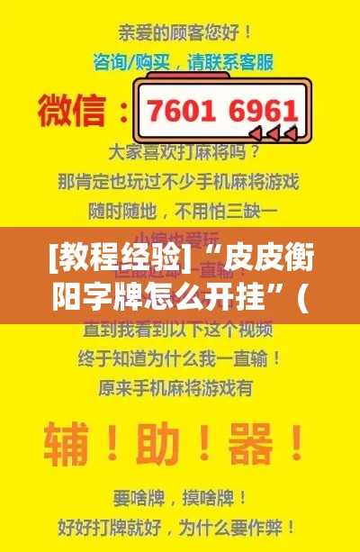 [教程经验]“皮皮衡阳字牌怎么开挂”(透视挂)辅助透视教程