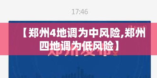 【郑州4地调为中风险,郑州四地调为低风险】 【郑州4地调为中风险,郑州四地调为低风险】