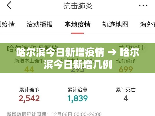 哈尔滨今日新增疫情 → 哈尔滨今日新增几例