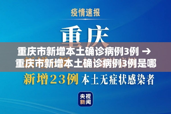 重庆市新增本土确诊病例3例 → 重庆市新增本土确诊病例3例是哪里的