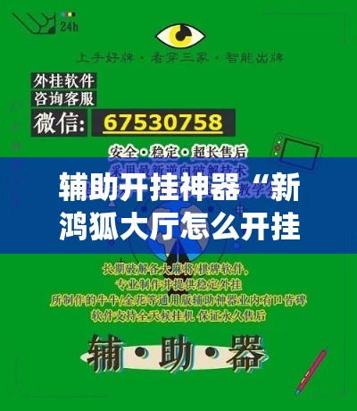 辅助开挂神器“新鸿狐大厅怎么开挂”(透视挂)辅助透视教程
