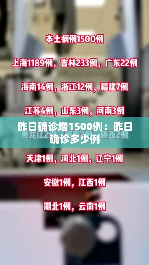 昨日确诊增1500例：昨日确诊多少例