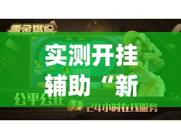 实测开挂辅助“新金龙开挂辅助软件”(透视挂)辅助透视教程