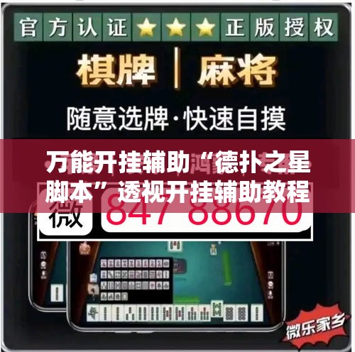 万能开挂辅助“德扑之星脚本	”透视开挂辅助教程