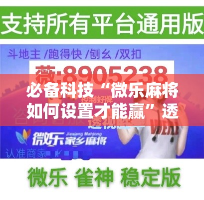 必备科技“微乐麻将如何设置才能赢”透视开挂辅助教程