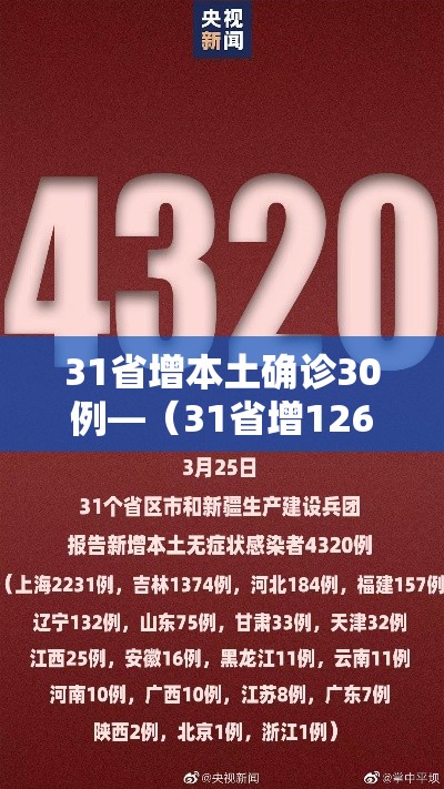 31省增本土确诊30例—（31省增126例本土病例）