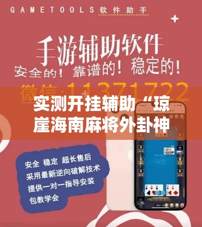 实测开挂辅助“琼崖海南麻将外卦神器”科技辅助神器手机版教程