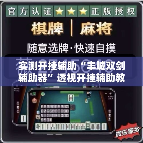 实测开挂辅助“丰城双剑辅助器”透视开挂辅助教程