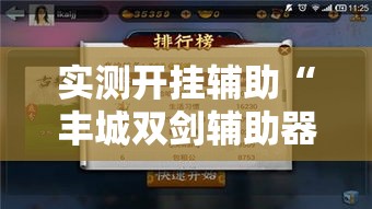 实测开挂辅助“丰城双剑辅助器”透视开挂辅助教程