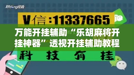 万能开挂辅助“乐胡麻将开挂神器”透视开挂辅助教程