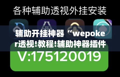 辅助开挂神器“wepoker透视!教程!辅助神器插件下载 辅助开挂神器“wepoker透视!教程!辅助神器插件下载