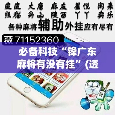 必备科技“锋广东麻将有没有挂”(透视挂)辅助透视教程